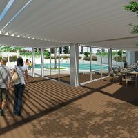 Piscine et restaurant extérieur