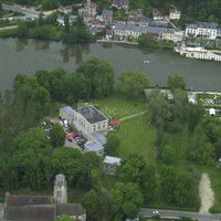 Vue aérienne des thermes