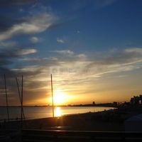Soleil couchant sur la baie de la baule