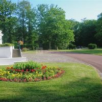 Vue sur les jardins du parc