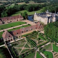 Vue aérienne du domaine du château de sully