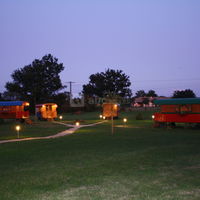 Vue sur les roulottes