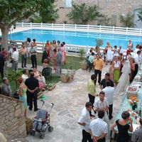 Reception au bord de la piscine