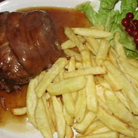 Jambette braisée à la chicorée