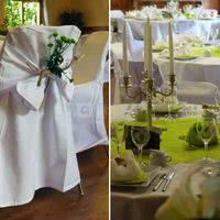 Housses de chaises et chandelier du moulin