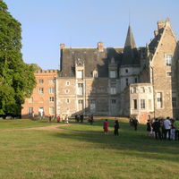 Vue cocktail devant château