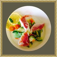 Filet de rouget sur lit de légumes