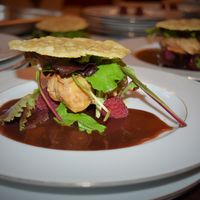 Escalope de foie Gras au framboises