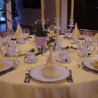 Presentation de table jaune coton