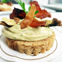 Emulsion de foie gras sur pain d'épices