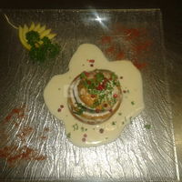 Millefeuille d'andouille sauce camembert