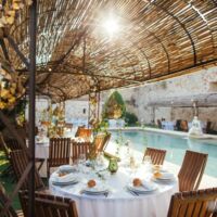 La piscine du château pour un brunch
