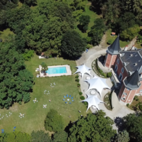 Château de garrevaques vue du ciel