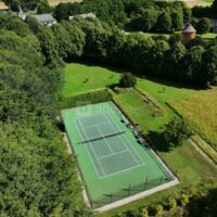 Vue aérienne - Terrain de tennis