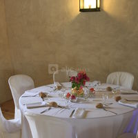 Détail sur une table dréssée au Domaine de Montplaisir