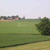 Champ et petit village