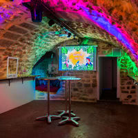 Bar avec Effets-lumière sur demande...