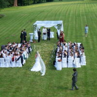 Mariage à l'américaine dans notre parc.