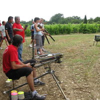Ball trap laser dans les vignes