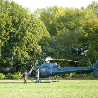 Baptemes en helicoptere: heli station dans notre parc