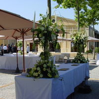 Cocktail mariage dans la cour d'honneur