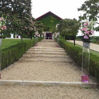 Escalier devant les Vieux chais vu d'en bas