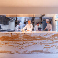 Restaurant Le Corot - vue sur cuisines