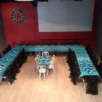 Disposition en U, leds turquoise au LOFT