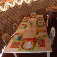 Repas sous la yourte