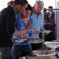 Buffet sur le bateau restaurant