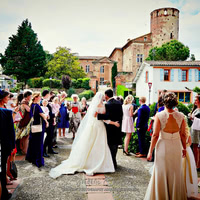 Mariage en l'église de Launac, face au château