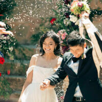 Couple à la sortie de l'Eglise de Dio