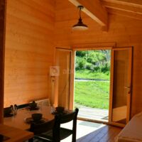 Le salon d'un chalet supérieur