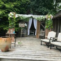 Mariage au fond du jardin
