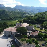 Château du Poët-Célard - Vue du ciel