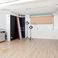 Au sous-sol : le studio photo