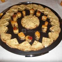 Crèpes saumon, fromage frais et ciboulette