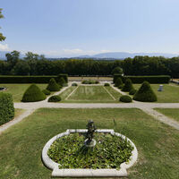 Jardin français, vue depuis le salon Wagnière