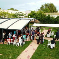 Pergola vue d'ensemble de cristal 91