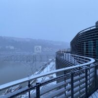 Terrasse panoramique en hiver