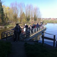 Ponton d'embarquement du Domaine pour visite des marais