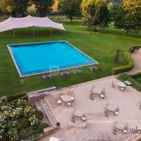 Vue aérienne jardin et terrasse