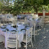 Diner mariage cour Clos des Aspres