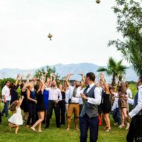 Mariage jeté de bouquet. clos des aspres