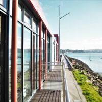 Vue de la salle Géronimo sur la rade de Brest