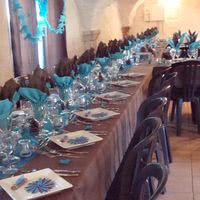 Turquoise et marron