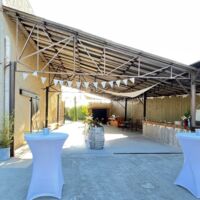 Patio couvert avec espace bar