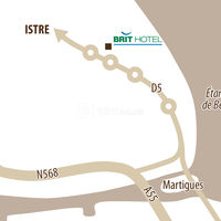 Accès au Brit Hotel Martgiues
