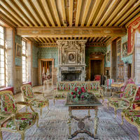Salon vert du Château de Thoiry