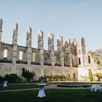 Les ruines vues du jardin du cloitre